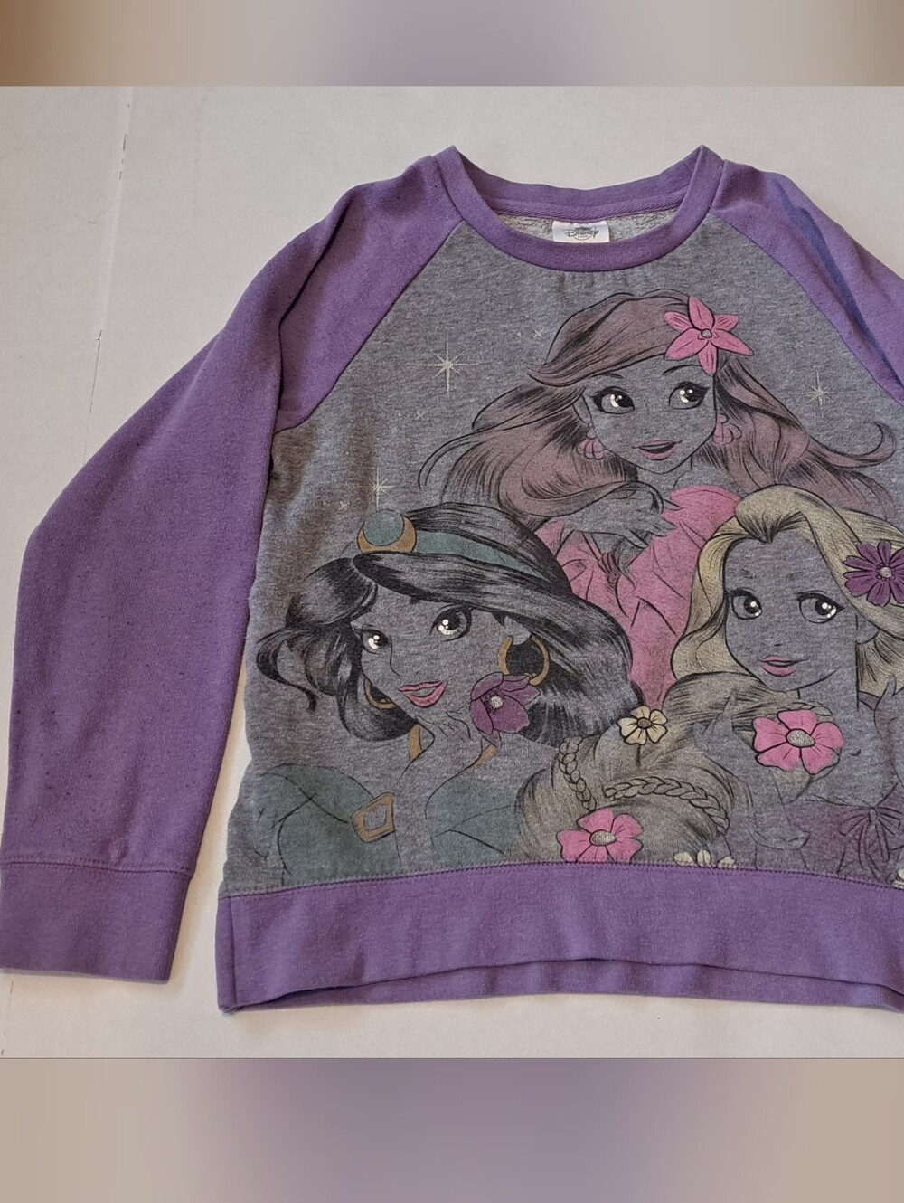 Disney Purple and Gray Princess Raglan Sweatshirt Disney Store